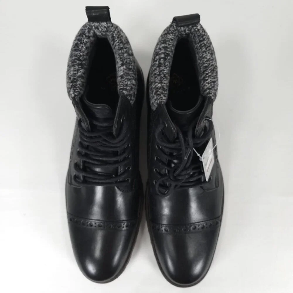 NWOB LA MILANO THOMAS GENUINE LEATHER Cap Toe Lace Up Casual Oxford Boots B51573